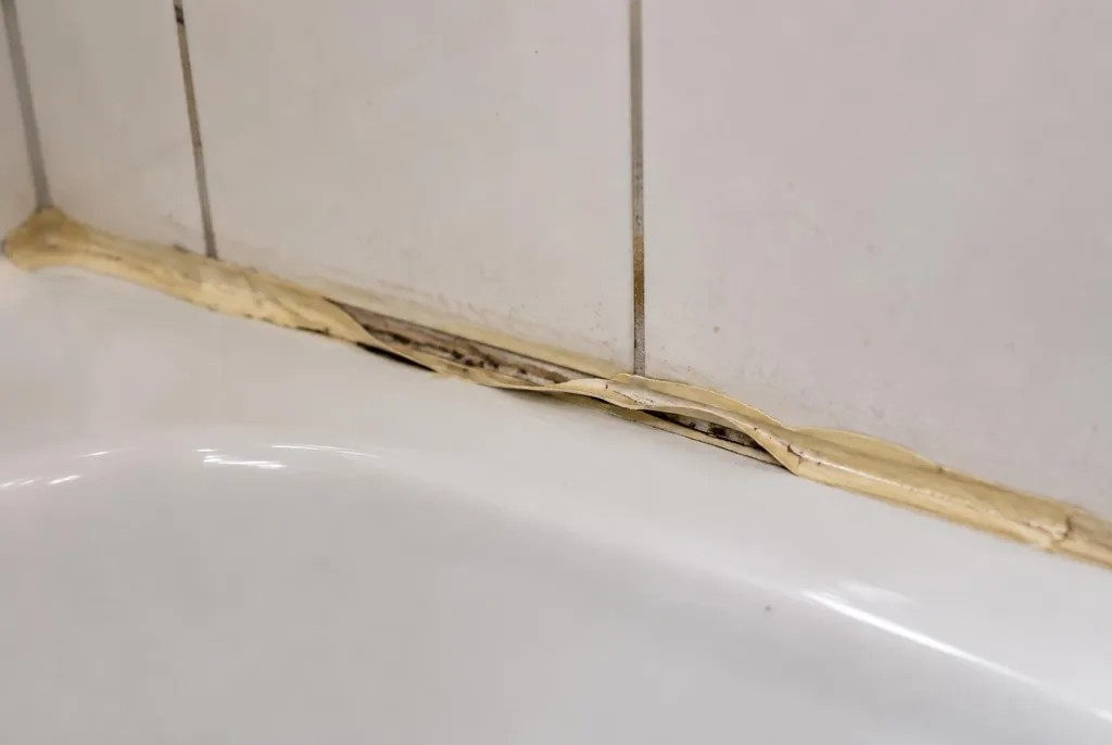 Kitbedrijf Ankeveen – loslatende kit naast het bad